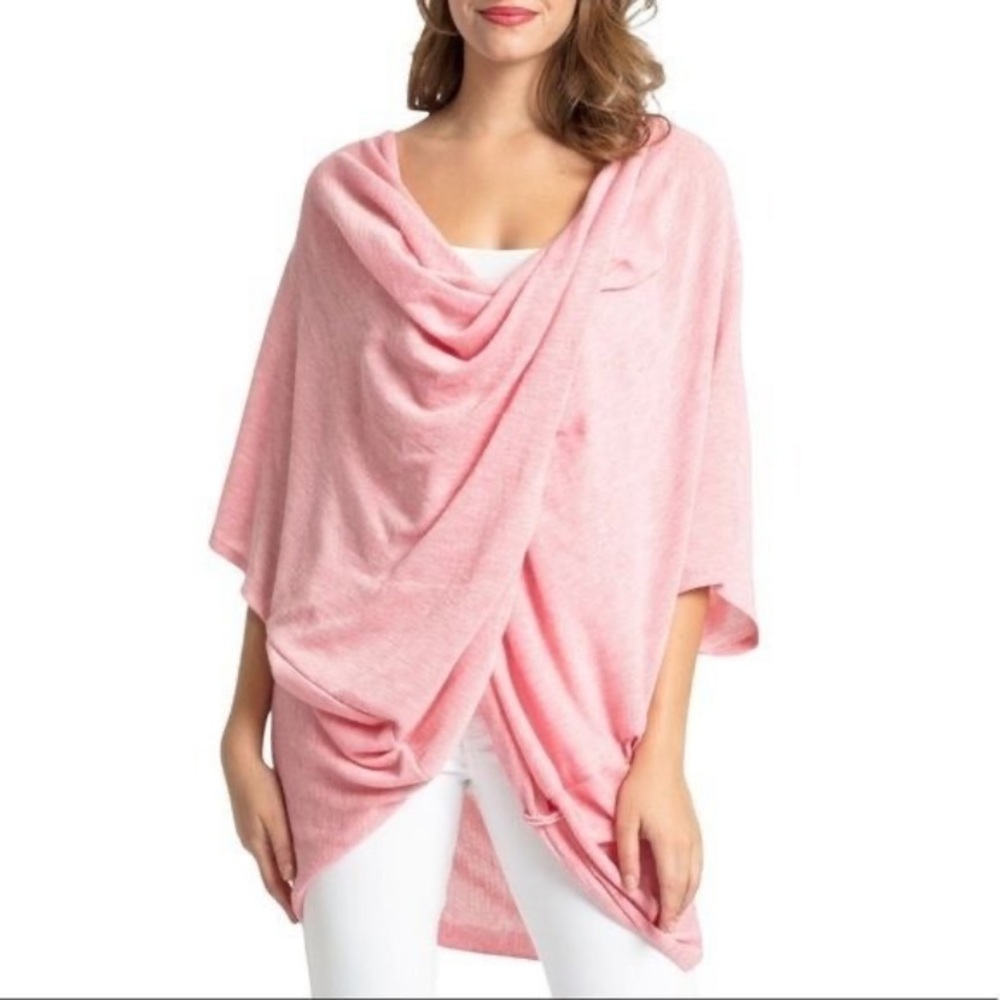 Save the Ocean Sustainable Recycled Knit Twist Poncho One Size NWT